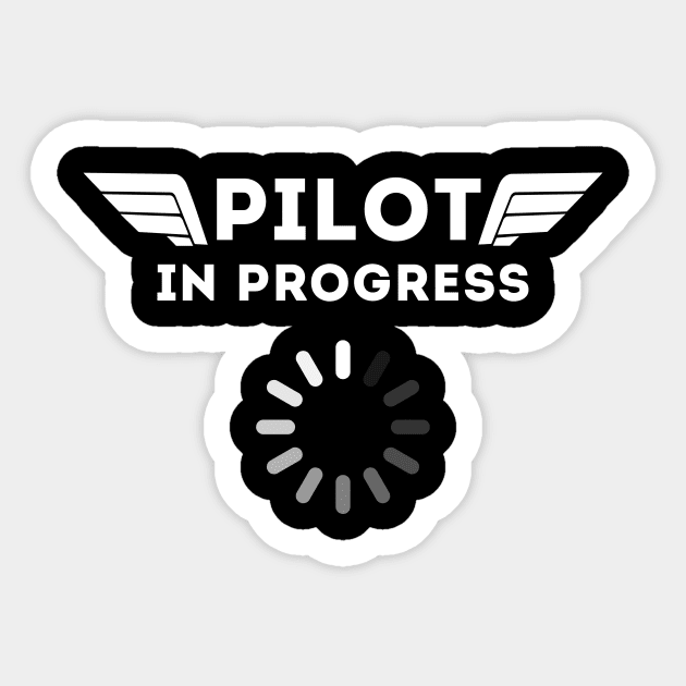 Pilot Student Airplane Aviation Sticker by Quotty